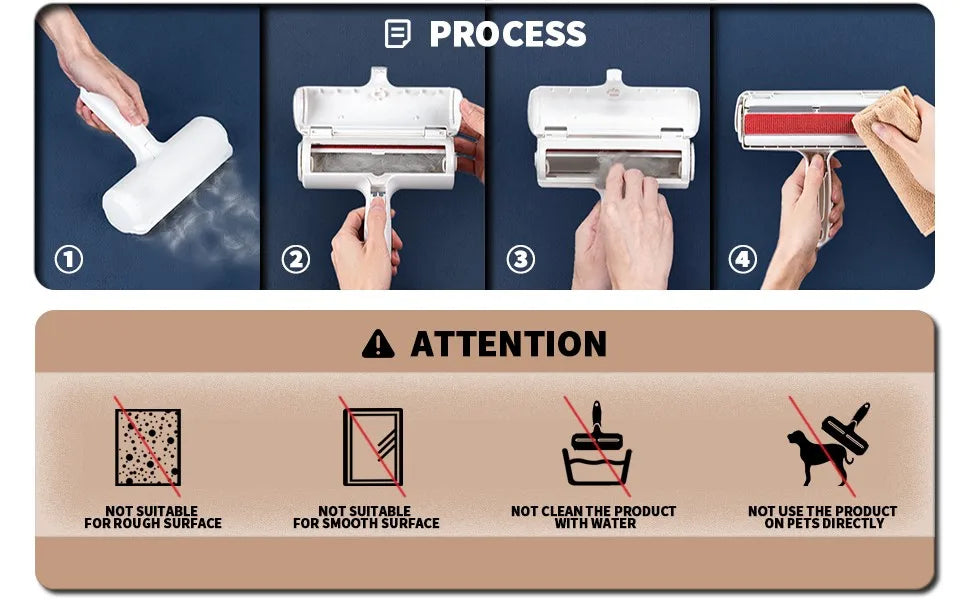 Self-Cleaning Pet Hair Roller